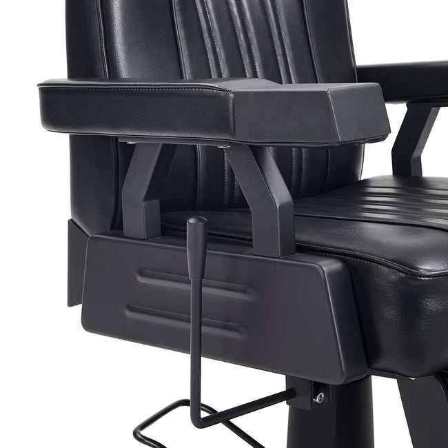 DIR Barber Chair Apex 2226 – Modern Black Hydraulic Barber Chair