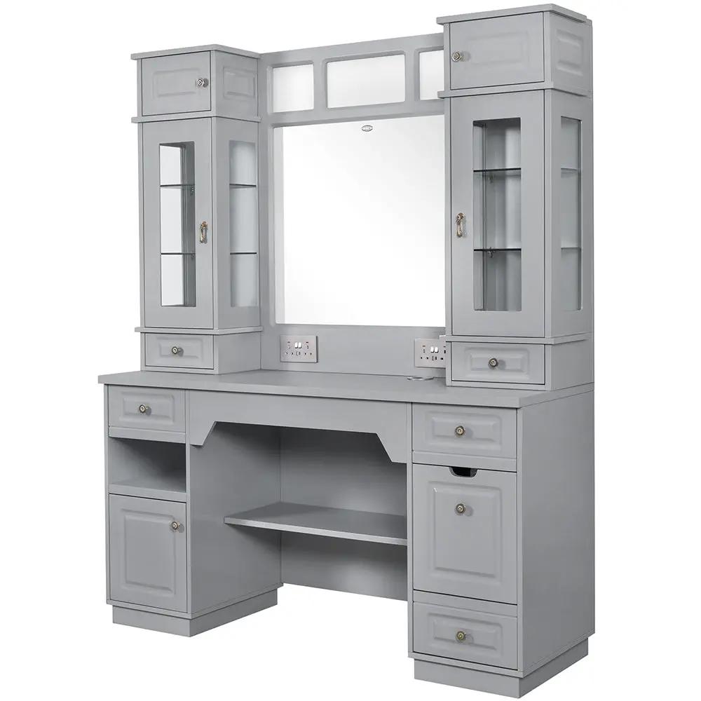 Barber Station with LED Barber Mirror - Britainnica III Barber Unit - DIR Store