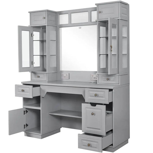 Barber Station with LED Barber Mirror - Britainnica III Barber Unit - DIR Store