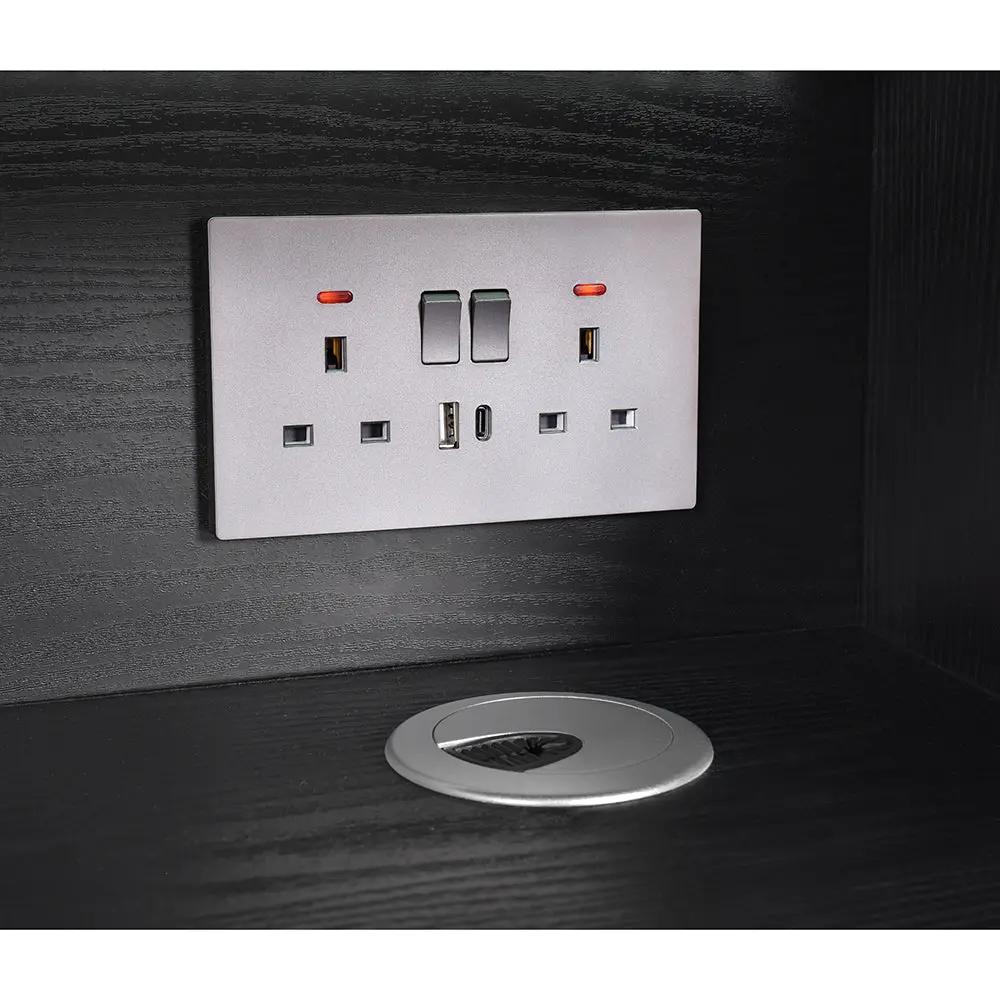 Barber Station with Frontwash Sink & LED Barber Mirror - Mohegan II Barber Unit - DIR Store