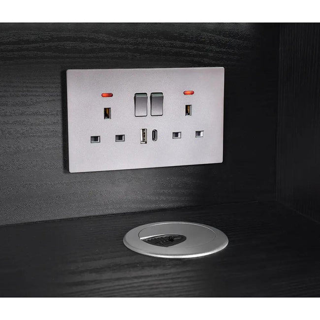 Barber Station with Frontwash Sink & LED Barber Mirror - Mohegan II Barber Unit - DIR Store