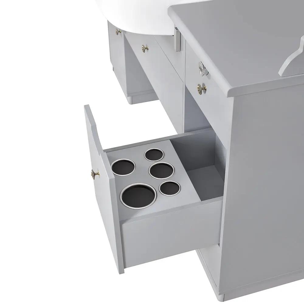 Barber Station with Frontwash Sink & LED Barber Mirror - Mohegan II Barber Unit DIR Store