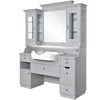 Barber Station with Frontwash Sink & LED Barber Mirror - Mohegan II Barber Unit DIR Store