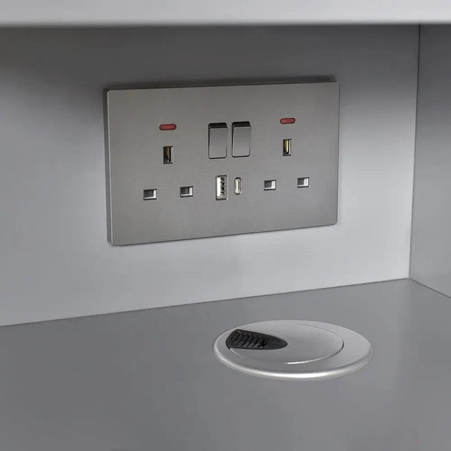 Barber Station with Frontwash Sink & LED Barber Mirror - Mohegan II Barber Unit DIR Store