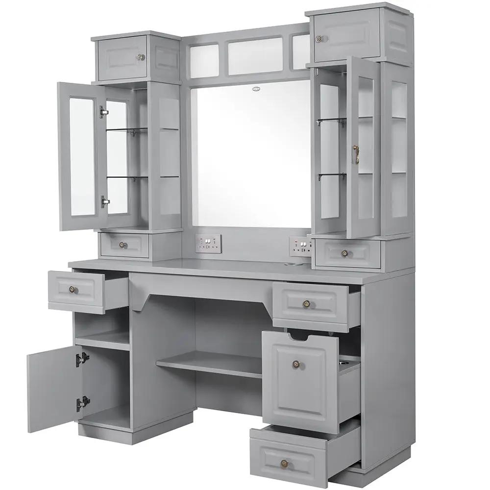 Barber Station with LED Barber Mirror - Britainnica III Barber Unit - DIR Store