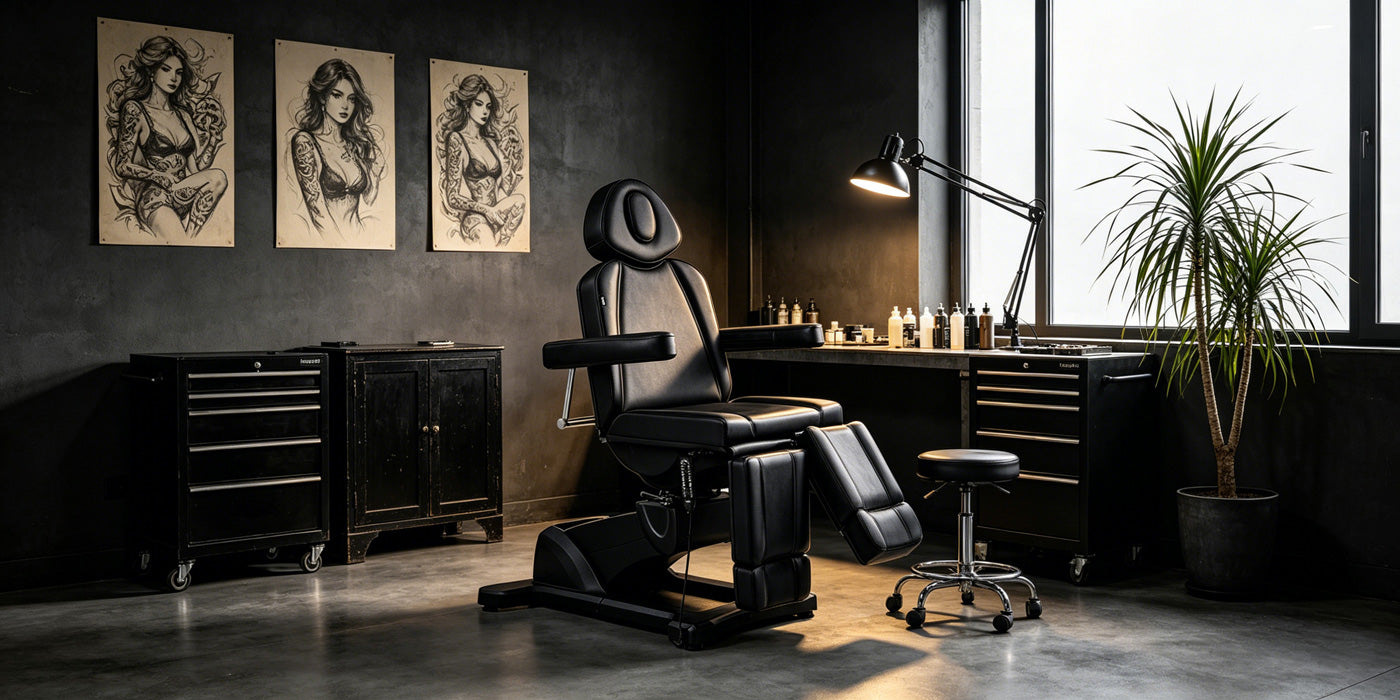 Clinical Facial Spa Treatment Beauty Bed Tetováló kanapé 5 motorral - Mérleg- detail - DIR Store