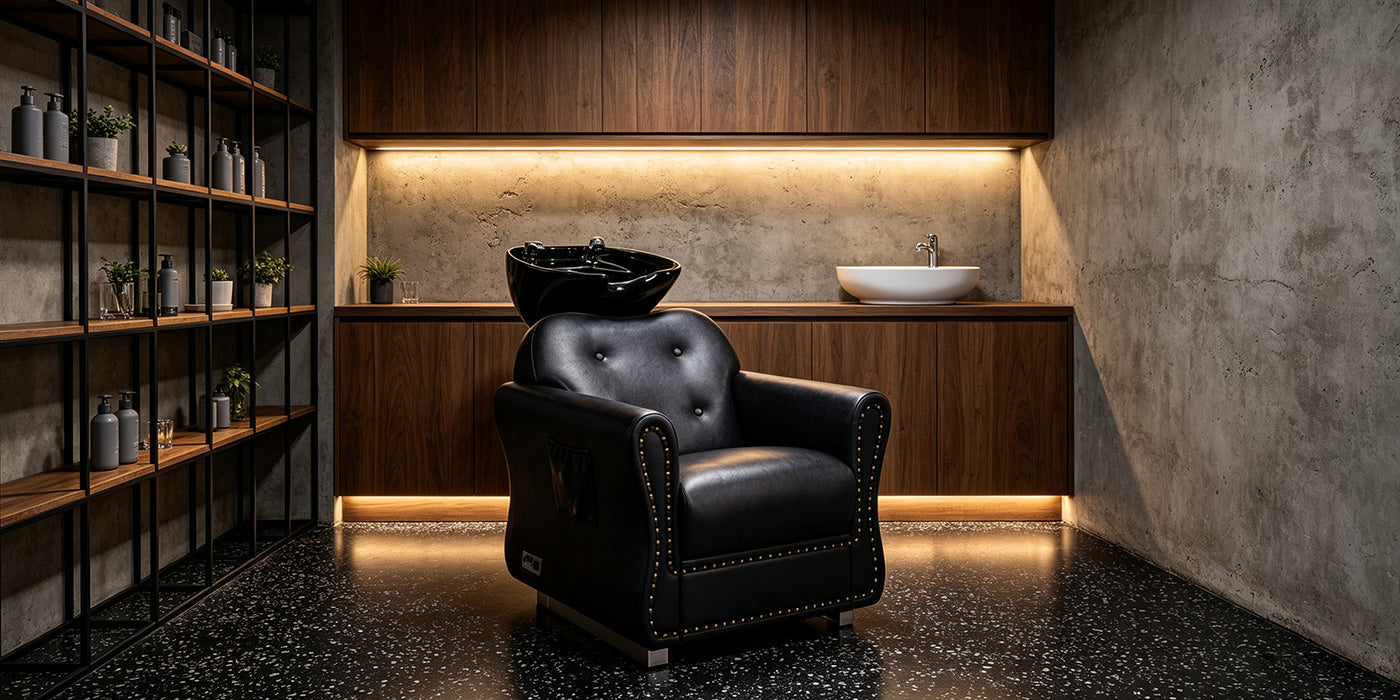 Beauty Salon Backwash basin adjustable chair  Arizona II- detail - DIR Store
