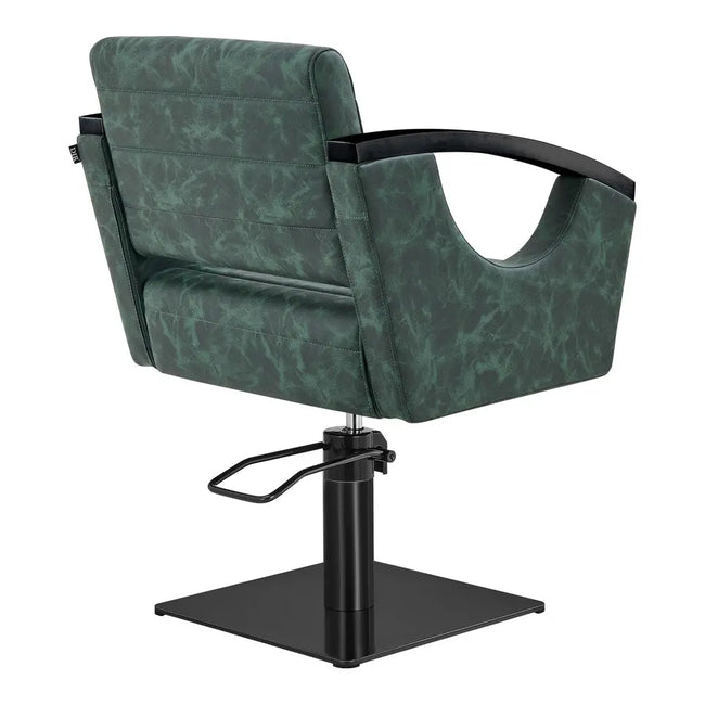 Salon Chair with Titanium Black Stainless Steel Arms - Bello Titanium Black Styling Chair DIR Store