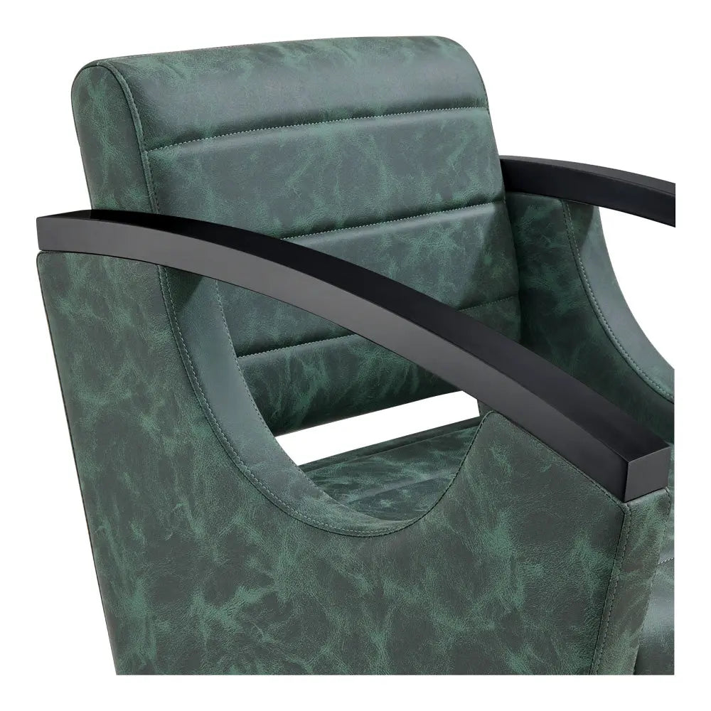 Salon Chair with Titanium Black Stainless Steel Arms - Bello Titanium Black Styling Chair DIR Store