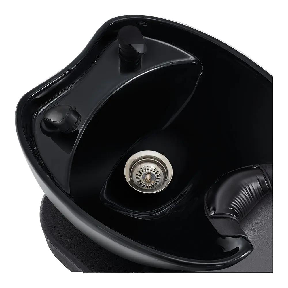 Beauty Salon Electrical Massage Backwash Unit with Adjustable Basin & Seat- Bella Titanium Black - DIR Store