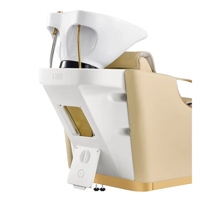 Gold Salon Backwash Unit with Basin - Electric Adjustable Legrest Extension - Victoria DIR Store