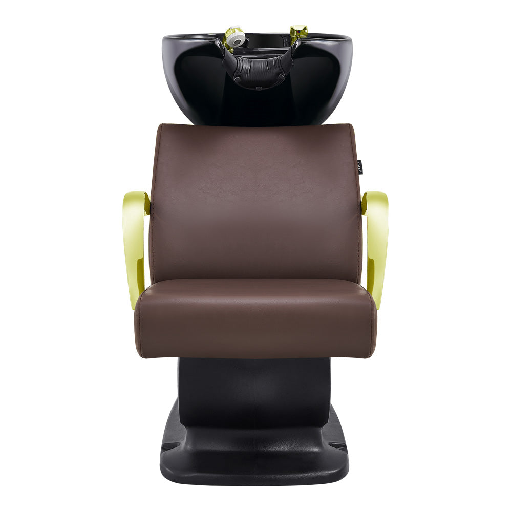 Beauty Salon Backwash Unit with Adjustable Basin & Seat - Beckman Gold Backwash Unit DIR Store