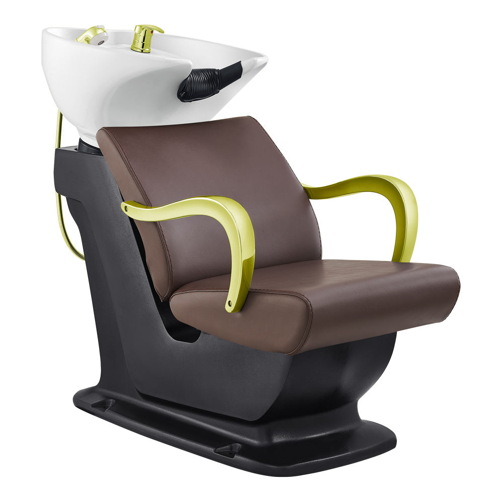 Beauty Salon Backwash Unit with Adjustable Basin & Seat - Beckman Gold Backwash Unit DIR Store
