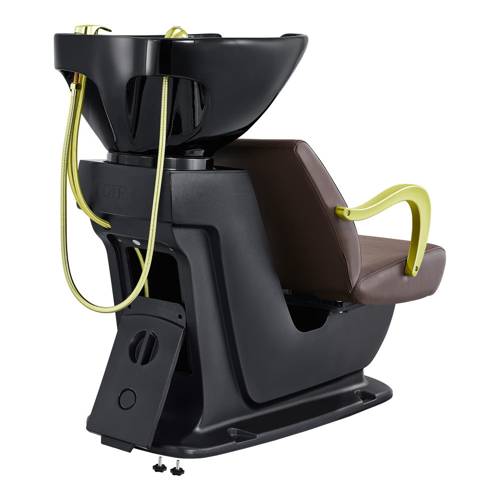 Beauty Salon Backwash Unit with Adjustable Basin & Seat - Beckman Gold Backwash Unit DIR Store