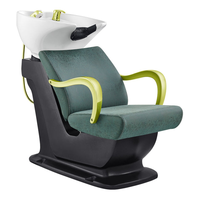 Beauty Salon Backwash Unit with Adjustable Basin & Seat - Beckman Gold Backwash Unit DIR Store