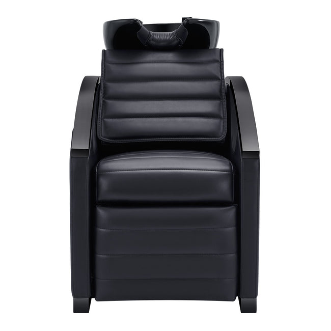 Unità di lavaggio elettrico per massaggi per salone di bellezza con vasca regolabile & Seat- Bella Titanium Black