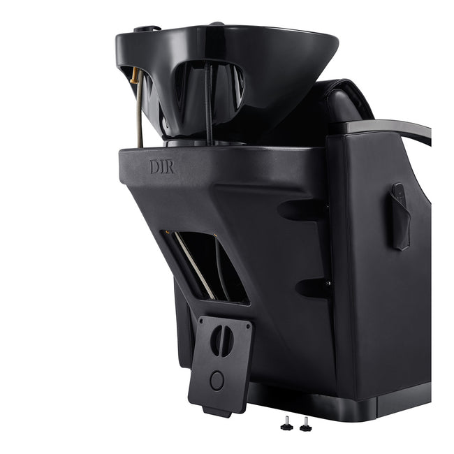 Unità di lavaggio elettrico per massaggi per salone di bellezza con vasca regolabile & Seat- Bella Titanium Black