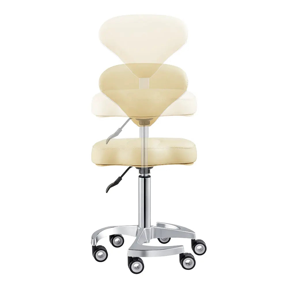 Beauty Stool with Adjustable Backrest and Swivel - Zen DIR Store