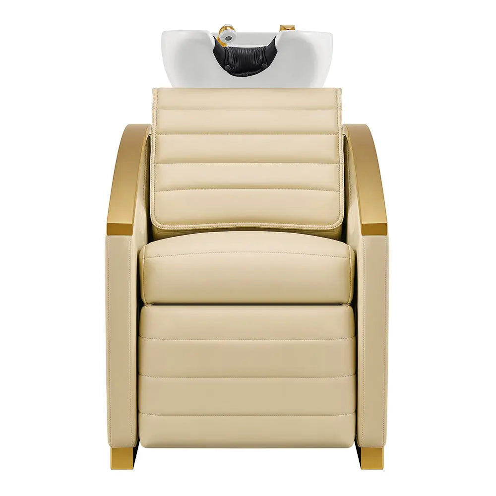 Beauty Salon Electrical Massage Backwash Unit with Adjustable Basin and Seat- Bella Gold Backwash DIR Store