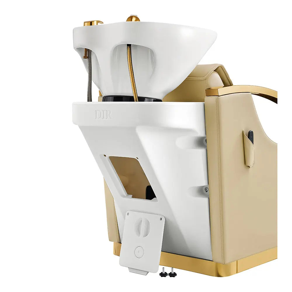 Beauty Salon Electrical Massage Backwash Unit with Adjustable Basin and Seat- Bella Gold Backwash DIR Store