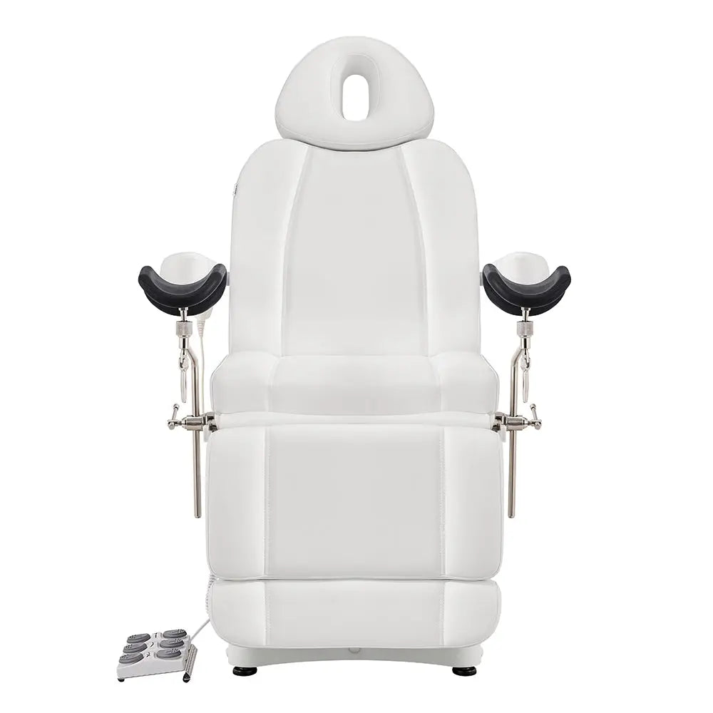 Gynecology Bed Chair with Leg Stirrups Support - Ink OB 3-Motors Examination Chair with Stirrups - DIR Store