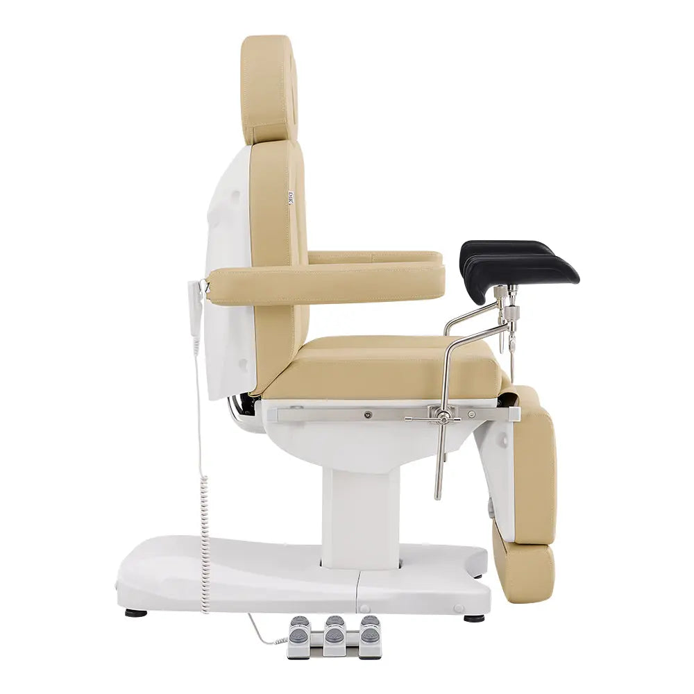 Gynecology Bed Chair with Leg Stirrups Support - Ink OB 3-Motors Examination Chair with Stirrups - DIR Store