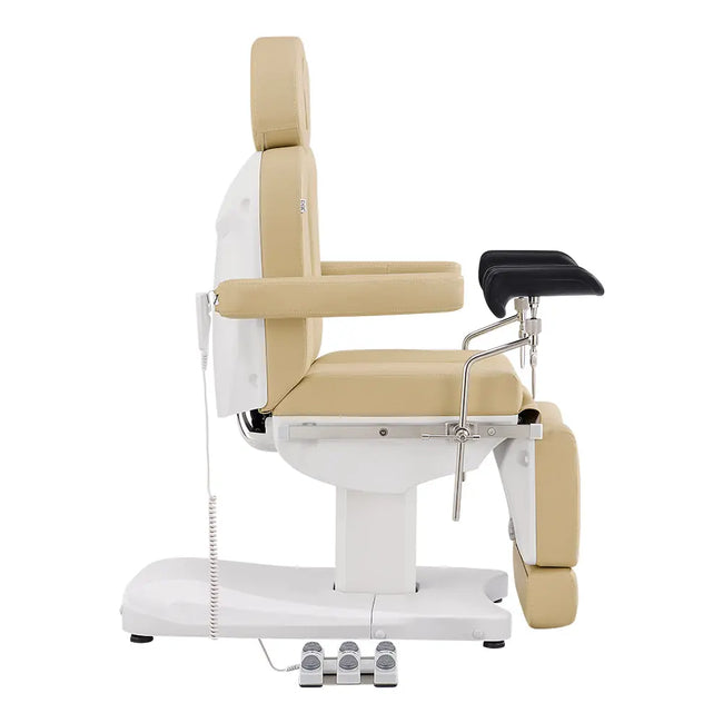 Gynecology Bed Chair with Leg Stirrups Support - Ink OB 3-Motors Examination Chair with Stirrups - DIR Store