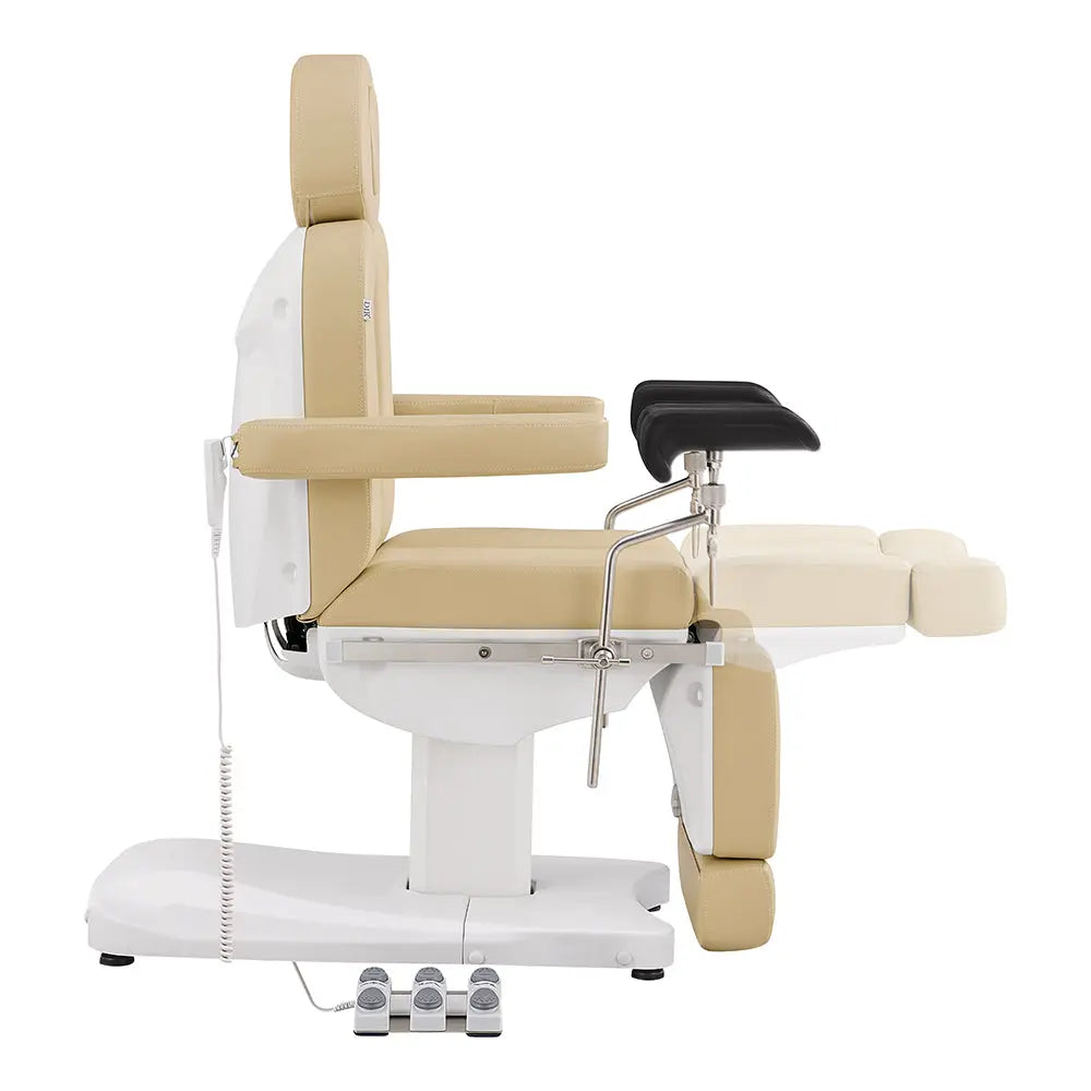 Gynecology Bed Chair with Leg Stirrups Support - Ink OB 3-Motors Examination Chair with Stirrups - DIR Store