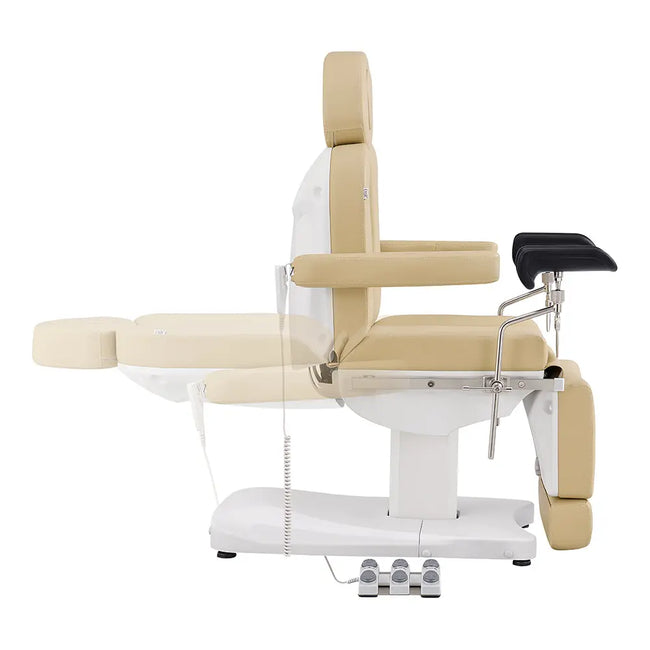 Gynecology Bed Chair with Leg Stirrups Support - Ink OB 3-Motors Examination Chair with Stirrups - DIR Store