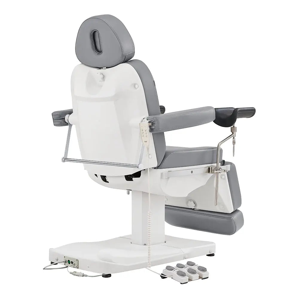 Gynecology Bed Chair with Leg Stirrups Support - Ink OB 3-Motors Examination Chair with Stirrups - DIR Store