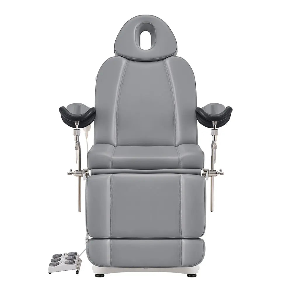 Gynecology Bed Chair with Leg Stirrups Support - Ink OB 3-Motors Examination Chair with Stirrups - DIR Store