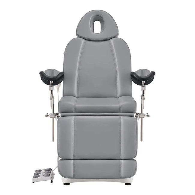 Gynecology Bed Chair with Leg Stirrups Support - Ink OB 3-Motors Examination Chair with Stirrups - DIR Store