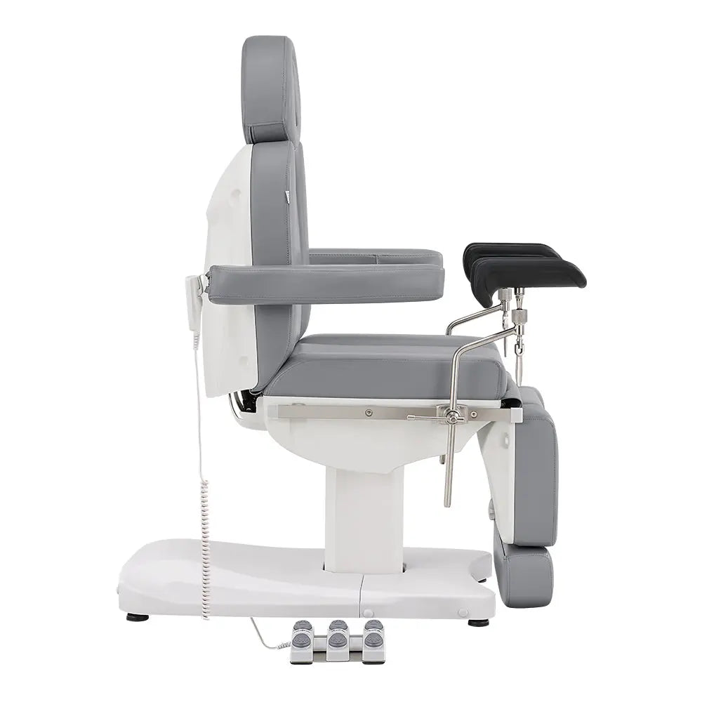 Gynecology Bed Chair with Leg Stirrups Support - Ink OB 3-Motors Examination Chair with Stirrups - DIR Store
