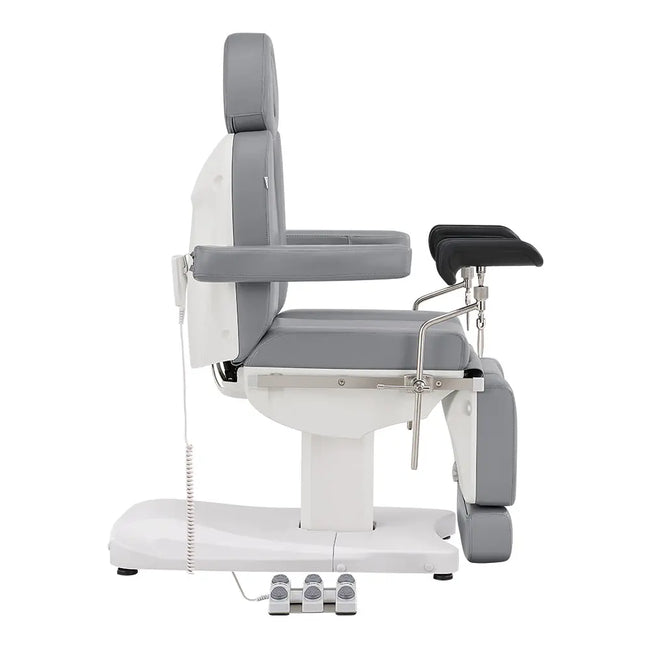 Gynecology Bed Chair with Leg Stirrups Support - Ink OB 3-Motors Examination Chair with Stirrups - DIR Store