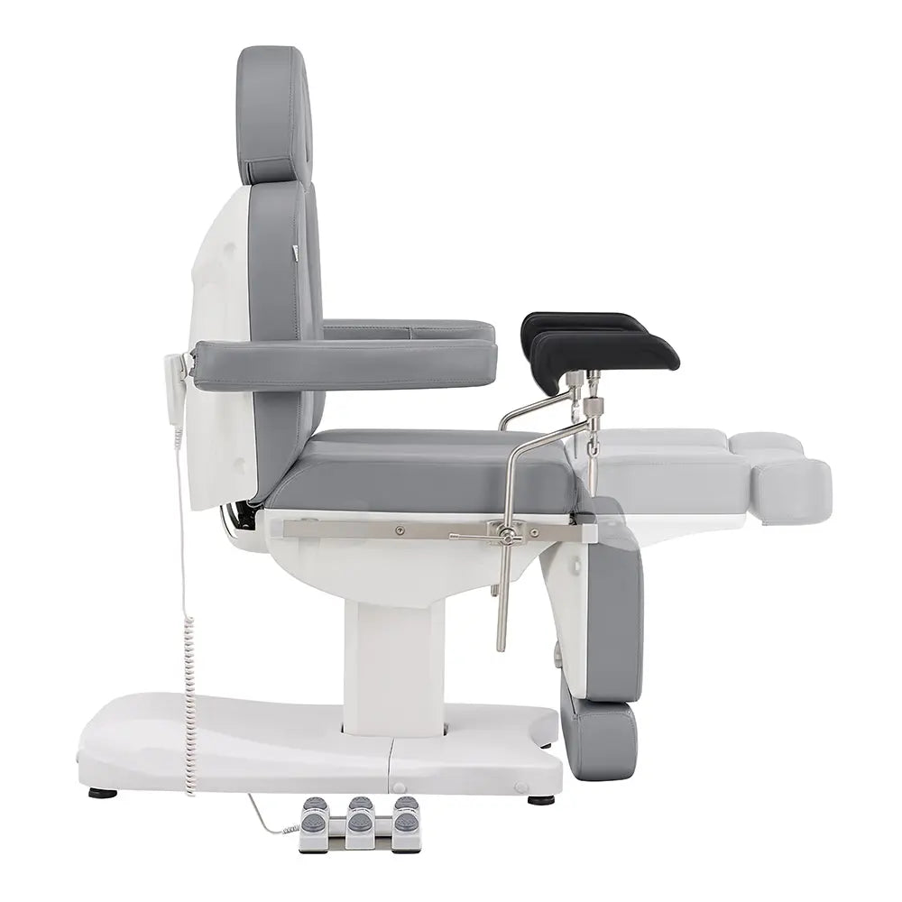 Gynecology Bed Chair with Leg Stirrups Support - Ink OB 3-Motors Examination Chair with Stirrups - DIR Store