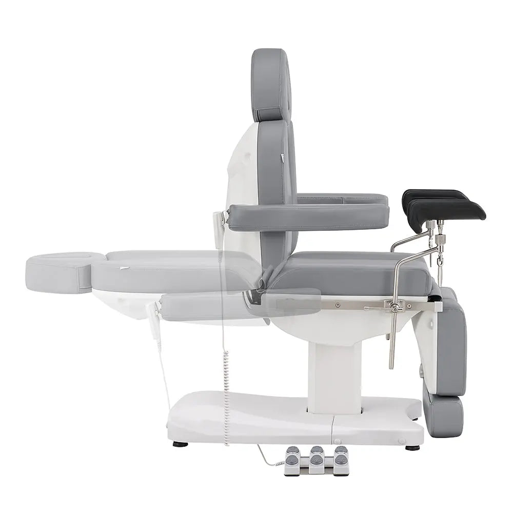 Gynecology Bed Chair with Leg Stirrups Support - Ink OB 3-Motors Examination Chair with Stirrups - DIR Store