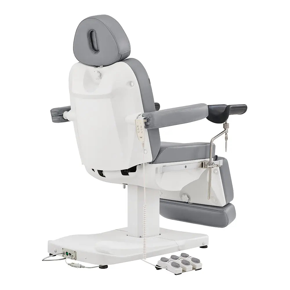 Gynecology Bed Chair with Leg Stirrups Support - Ink OB 3-Motors Examination Chair with Stirrups - DIR Store