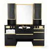Barber Station with LED Barber Mirror - Istanbul Barber Unit with front wash basin and fittings DIR Store