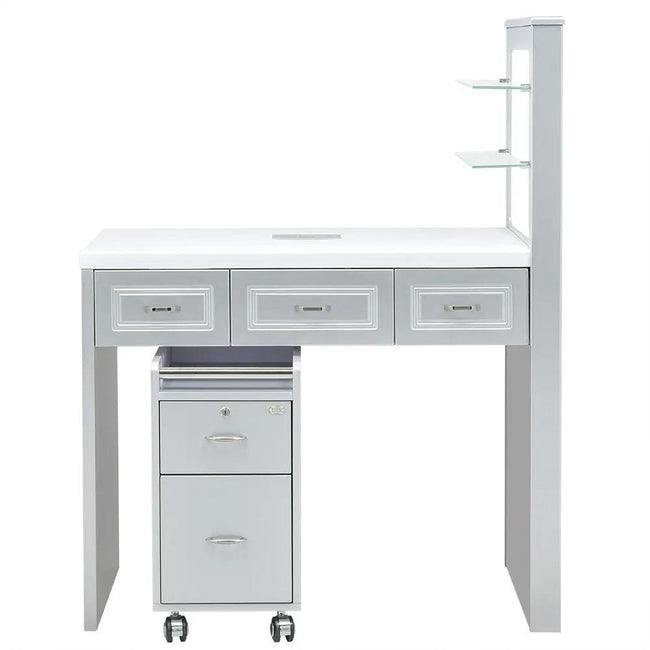 Manicure Table Quartz with Dust Extractor and LED Lighting - DIR Store