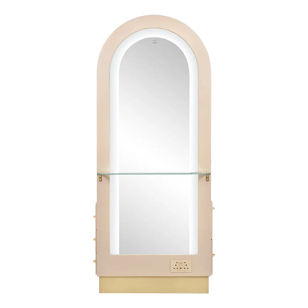 Milan II Single Side LED Beauty Salon Station - A Perfect Blend of Style and Functionality DIR Store