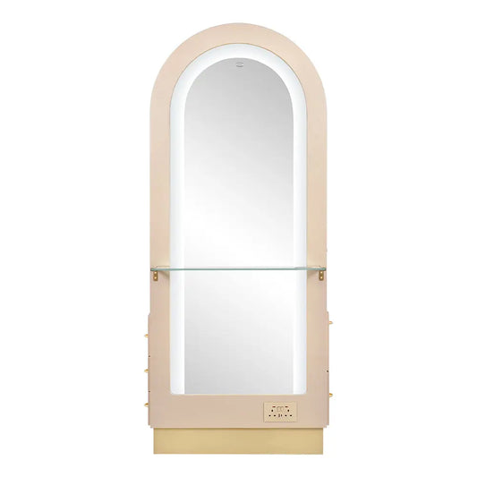 Milan II Single Side LED Beauty Salon Station - A Perfect Blend of Style and Functionality DIR Store