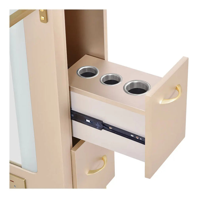 Milan II Single Side LED Beauty Salon Station - A Perfect Blend of Style and Functionality DIR Store