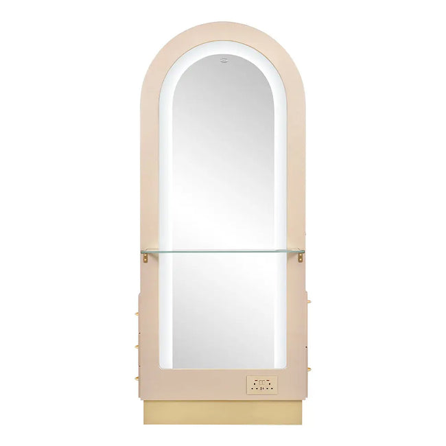 Milan II Single Side LED Beauty Salon Station - A Perfect Blend of Style and Functionality DIR Store