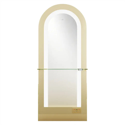 Milan II Single Side LED Beauty Salon Station - A Perfect Blend of Style and Functionality - DIR Store