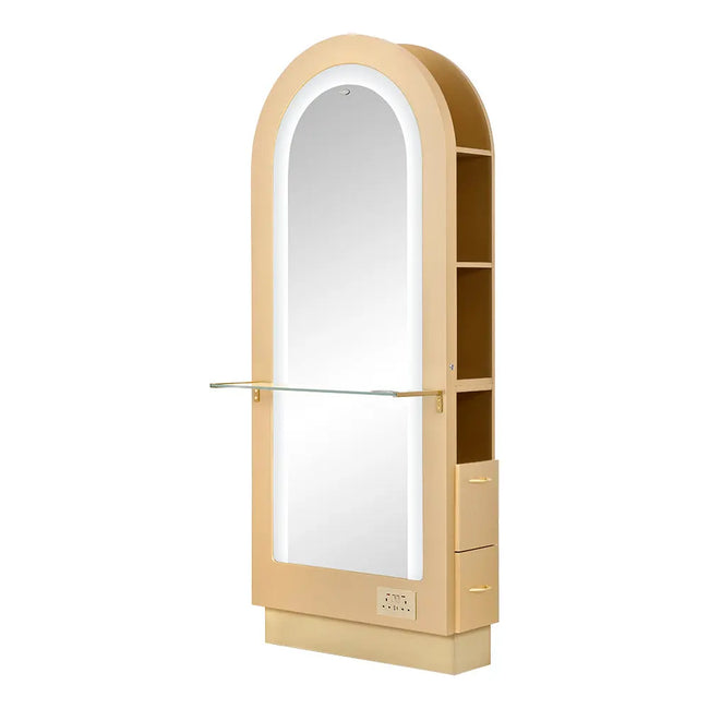 Milan II Single Side LED Beauty Salon Station - A Perfect Blend of Style and Functionality DIR Store