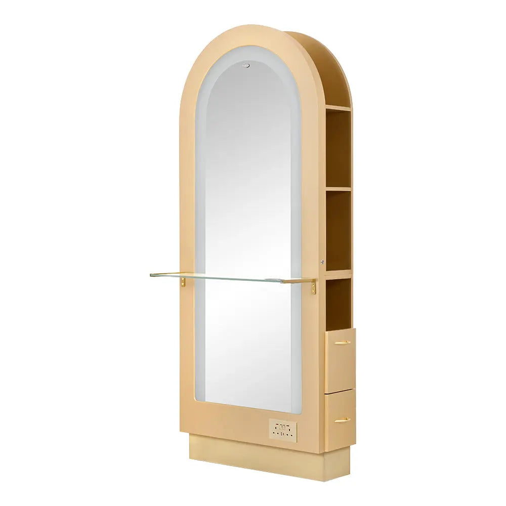 Milan II Single Side LED Beauty Salon Station - A Perfect Blend of Style and Functionality DIR Store