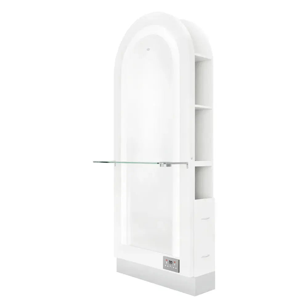Milan II Single Side LED Beauty Salon Station - A Perfect Blend of Style and Functionality - DIR Store
