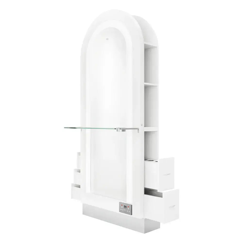 Milan II Single Side LED Beauty Salon Station - A Perfect Blend of Style and Functionality - DIR Store