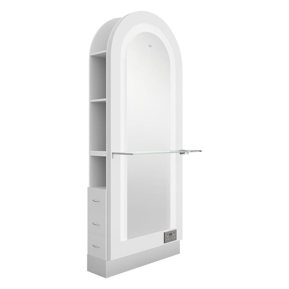 Milan Single Side LED Beauty Salon Station - A Perfect Blend of Style and Functionality DIR Store