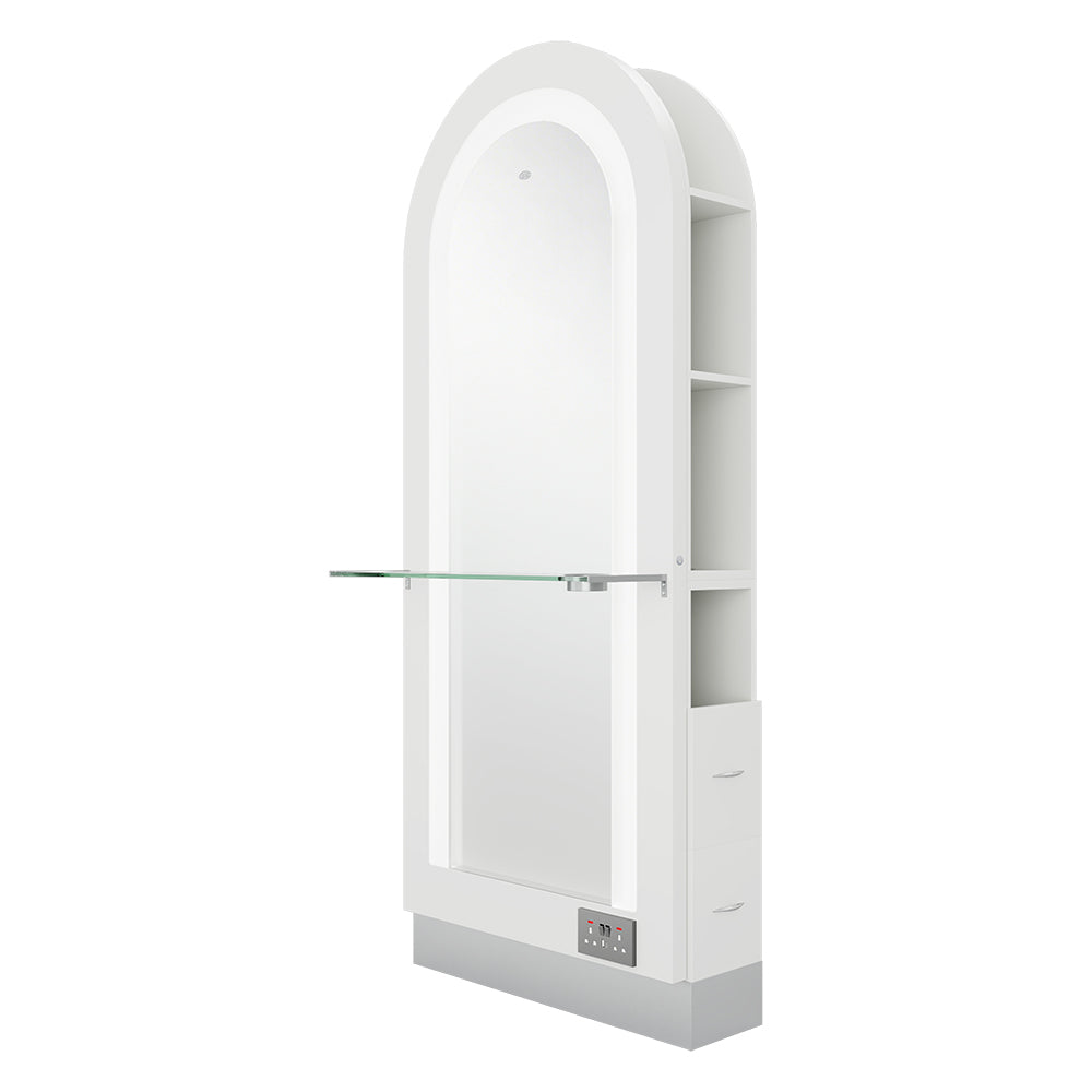 Milan Single Side LED Beauty Salon Station - A Perfect Blend of Style and Functionality DIR Store